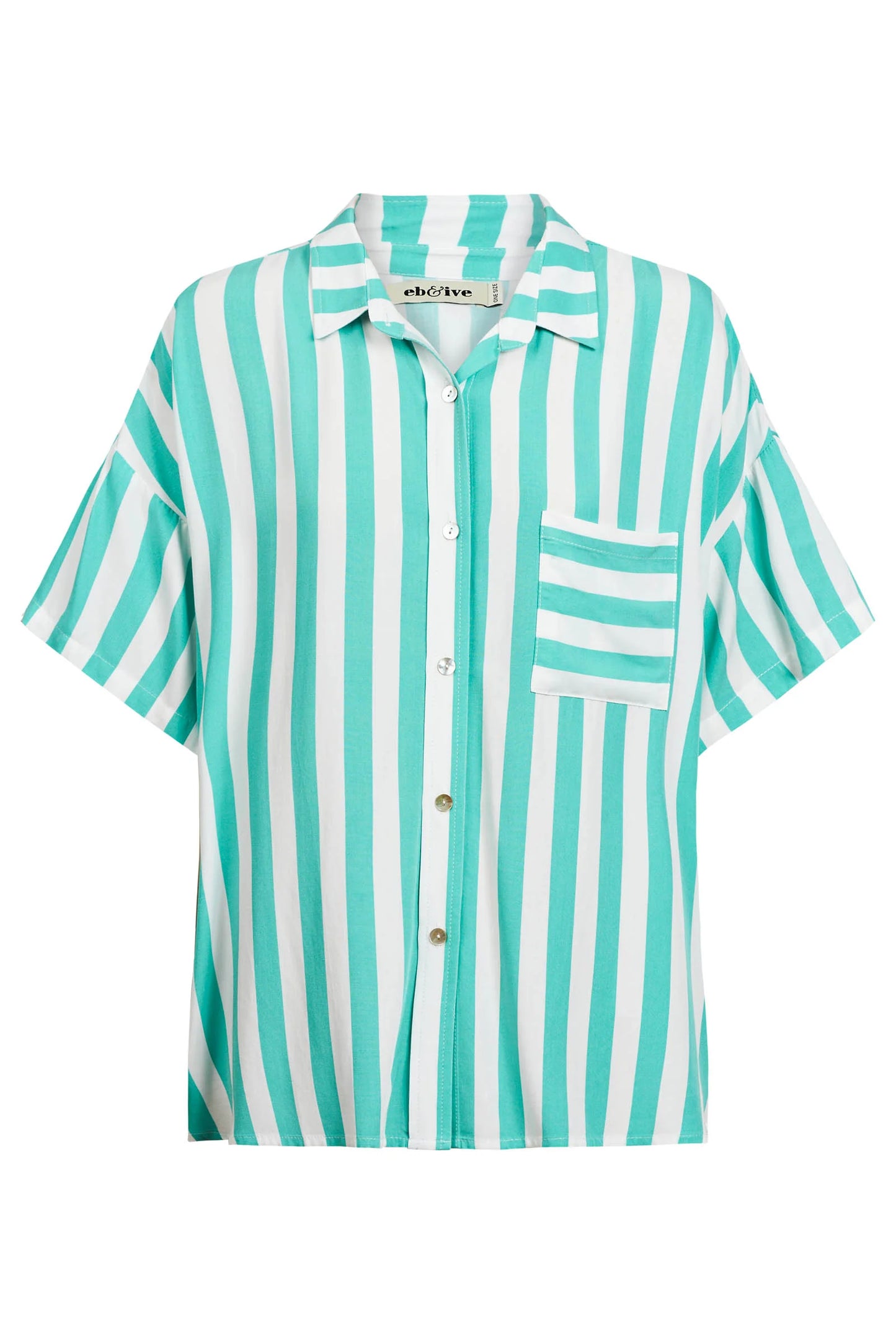 Eb & Ive - Treville Stripe Shirt - Aqua