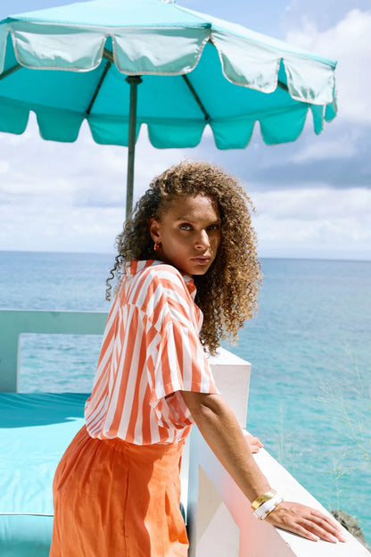 Eb & Ive - Treville Stripe Shirt - Coral