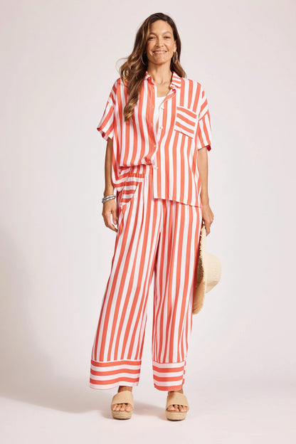 Eb & Ive - Treville Stripe Shirt - Coral