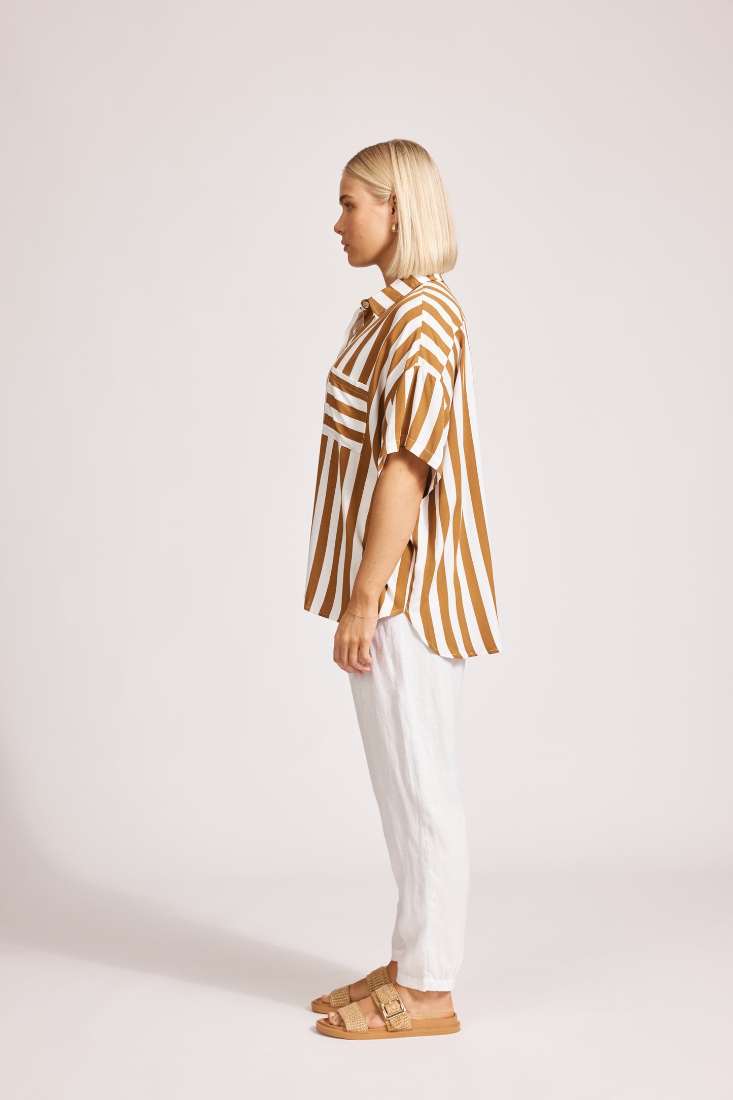 Eb & Ive - Treville Stripe Shirt - Caramel