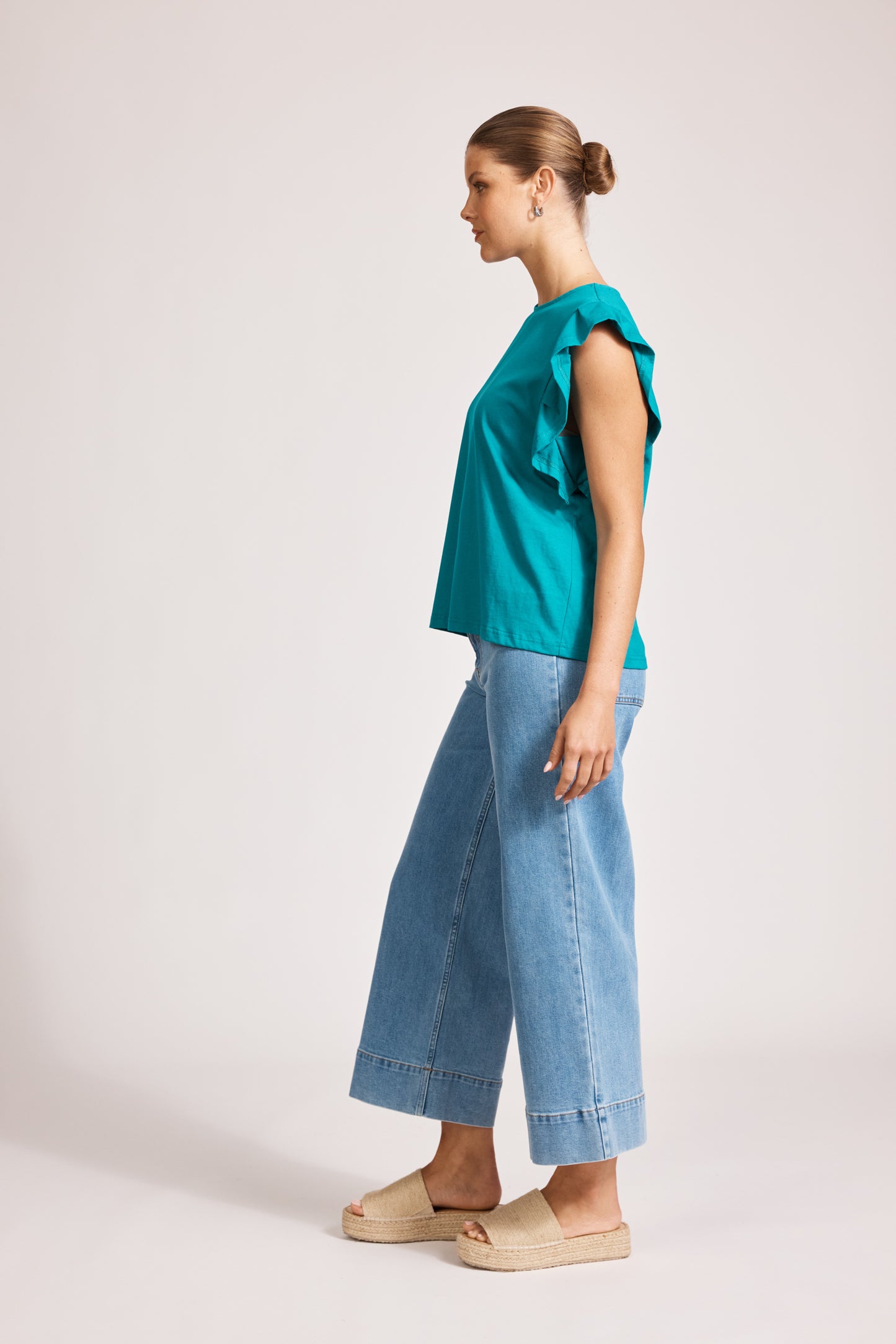 Eb & Ive - Francia Frill Tank - Lagoon