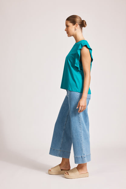 Eb & Ive - Francia Frill Tank - Lagoon