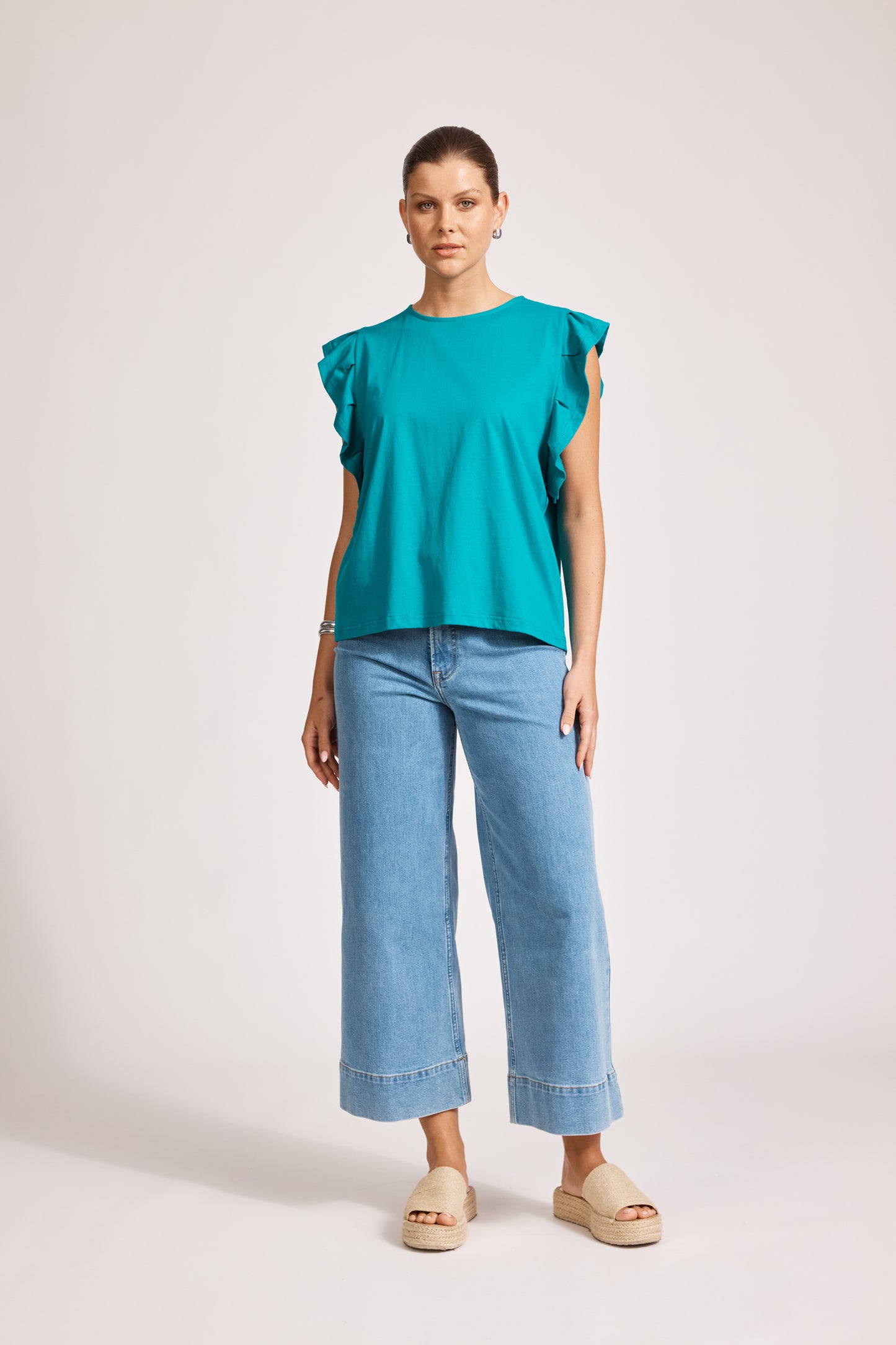 Eb & Ive - Francia Frill Tank - Lagoon