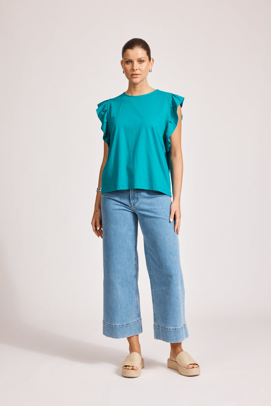 Eb & Ive - Francia Frill Tank - Lagoon