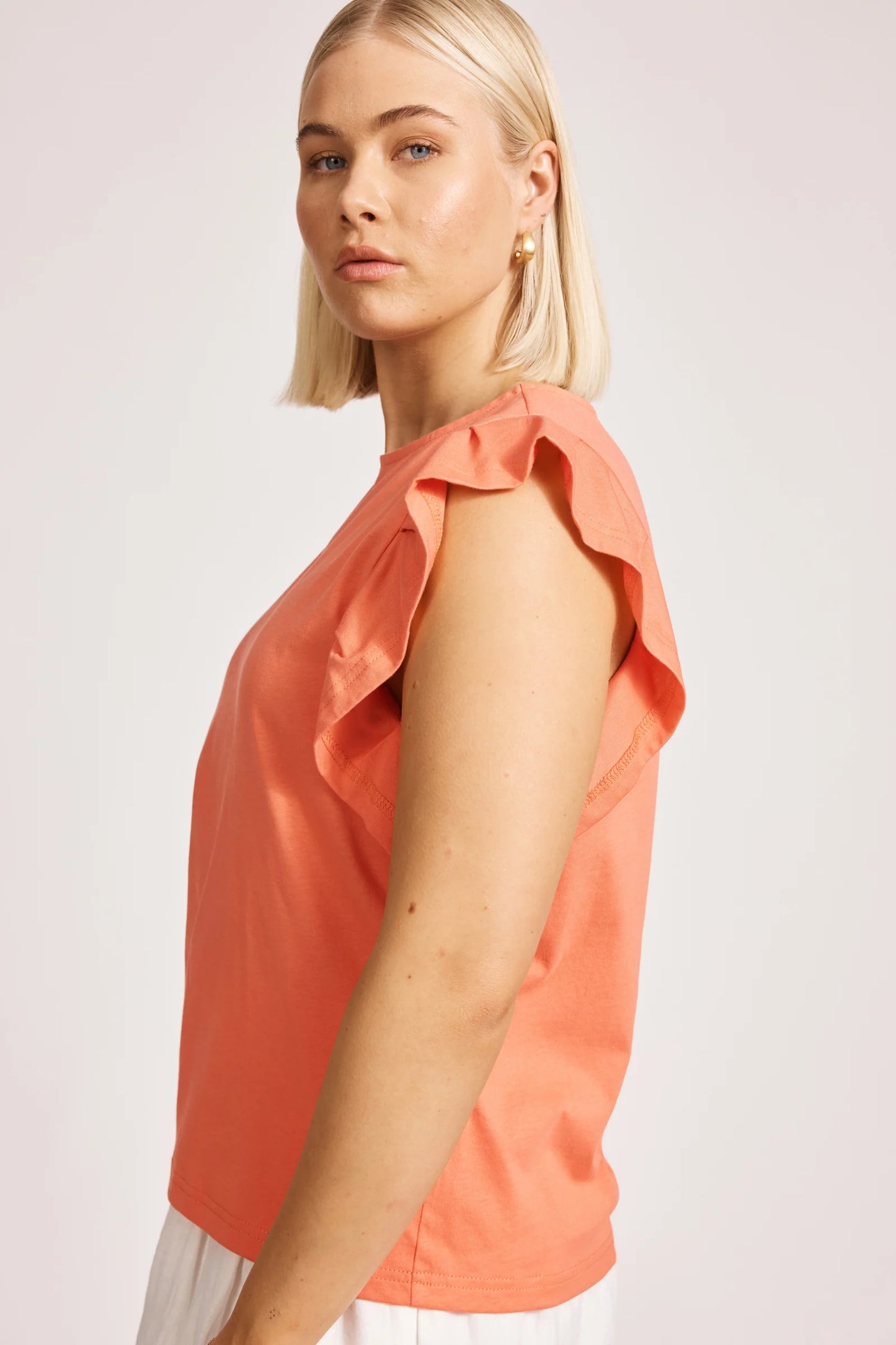 Eb & Ive - Francia Frill Tank - Coral