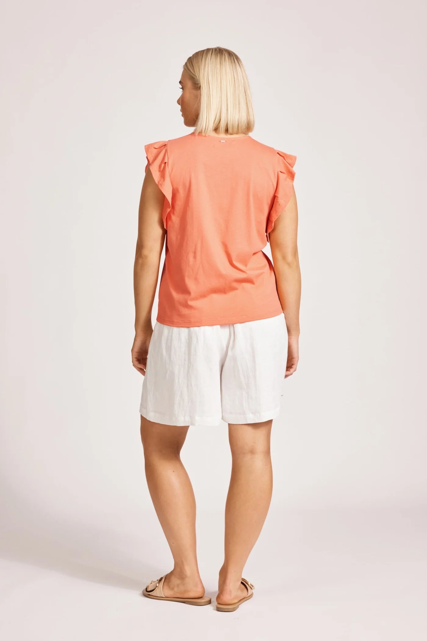 Eb & Ive - Francia Frill Tank - Coral