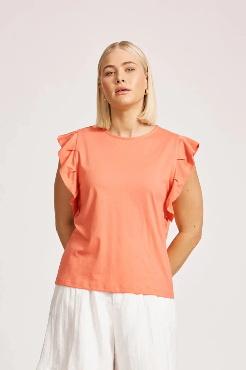 Eb & Ive - Francia Frill Tank - Coral