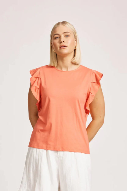 Eb & Ive - Francia Frill Tank - Coral