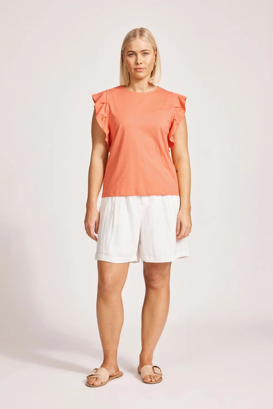 Eb & Ive - Francia Frill Tank - Coral