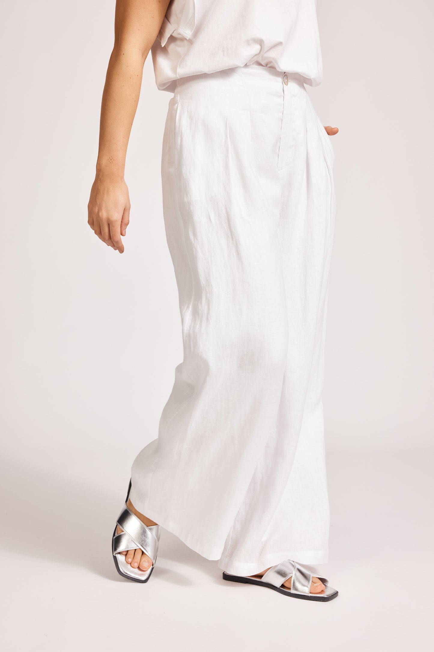 Eb & Ive - Miramar Palazzo Pant - White