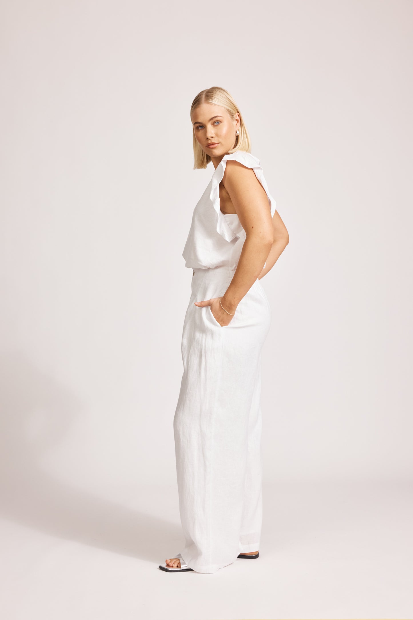 Eb & Ive - Miramar Palazzo Pant - White