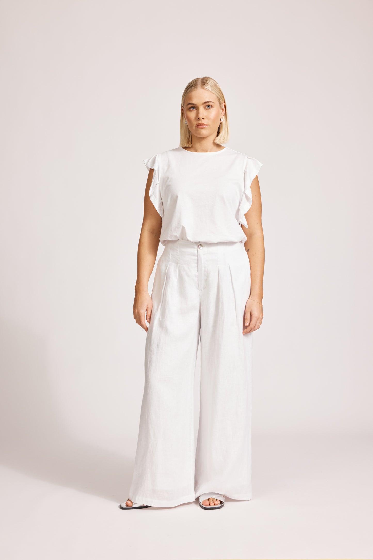 Eb & Ive - Miramar Palazzo Pant - White