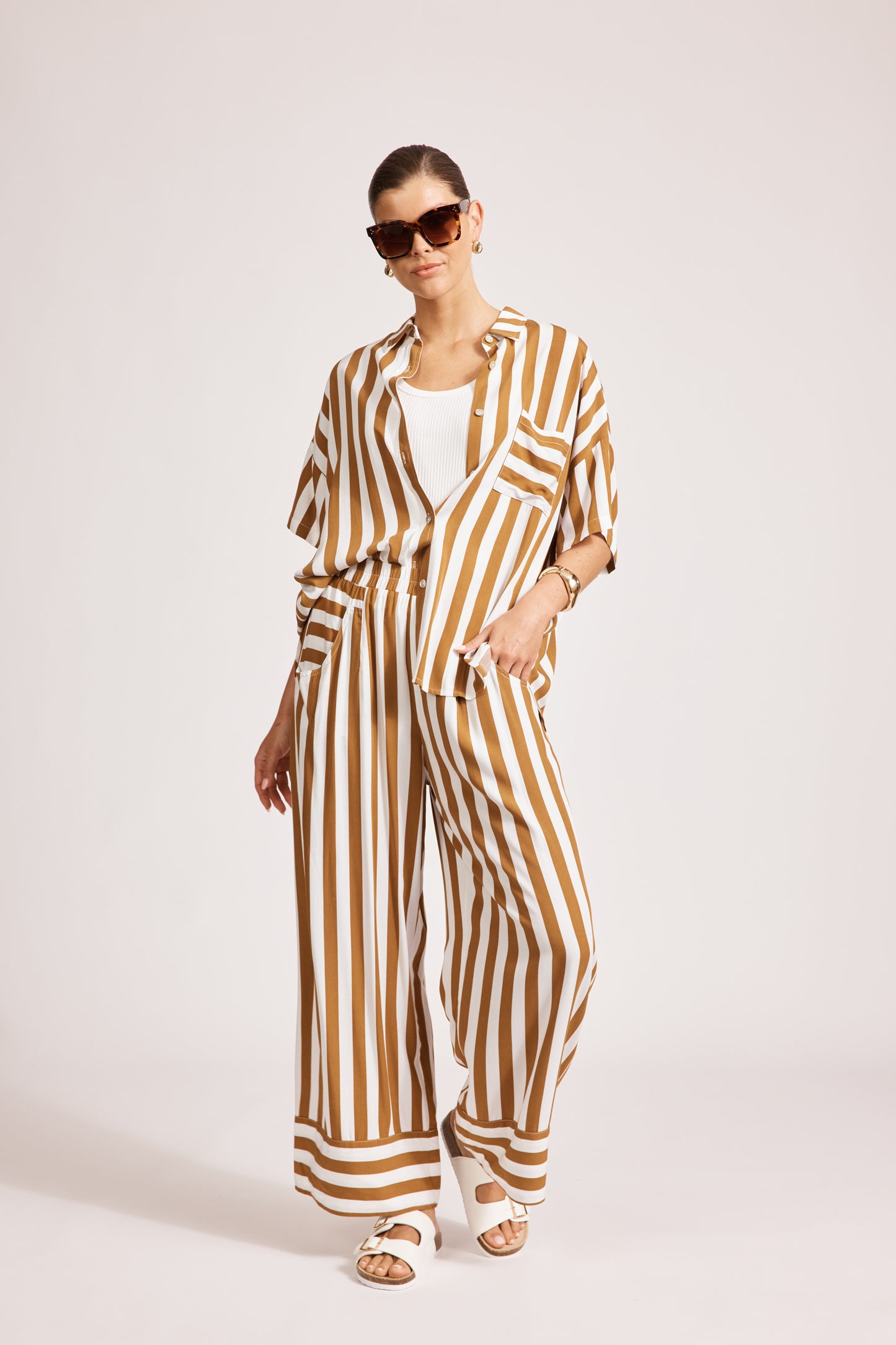 Eb & Ive - Treville Stripe Pant - Caramel