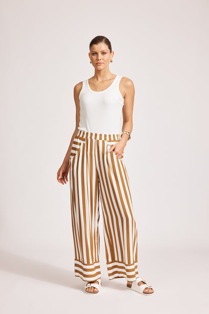 Eb & Ive - Treville Stripe Pant - Caramel