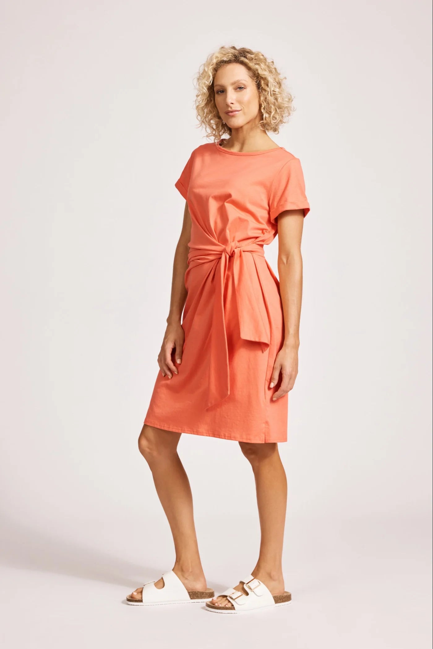 Eb & Ive - Francia Tie Dress - Coral