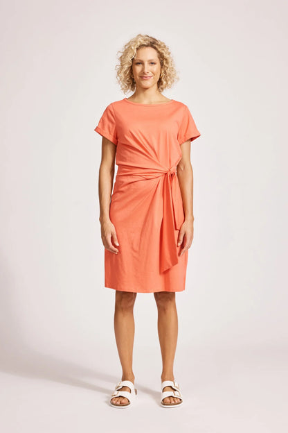 Eb & Ive - Francia Tie Dress - Coral
