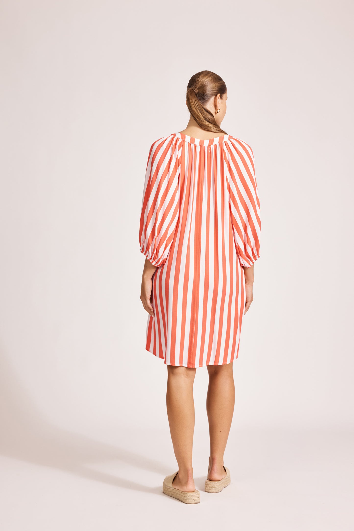 Eb & Ive - Treville Stripe Dress - Coral