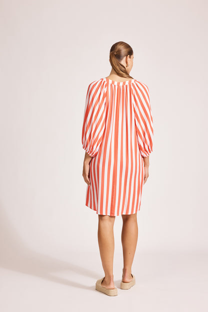 Eb & Ive - Treville Stripe Dress - Coral