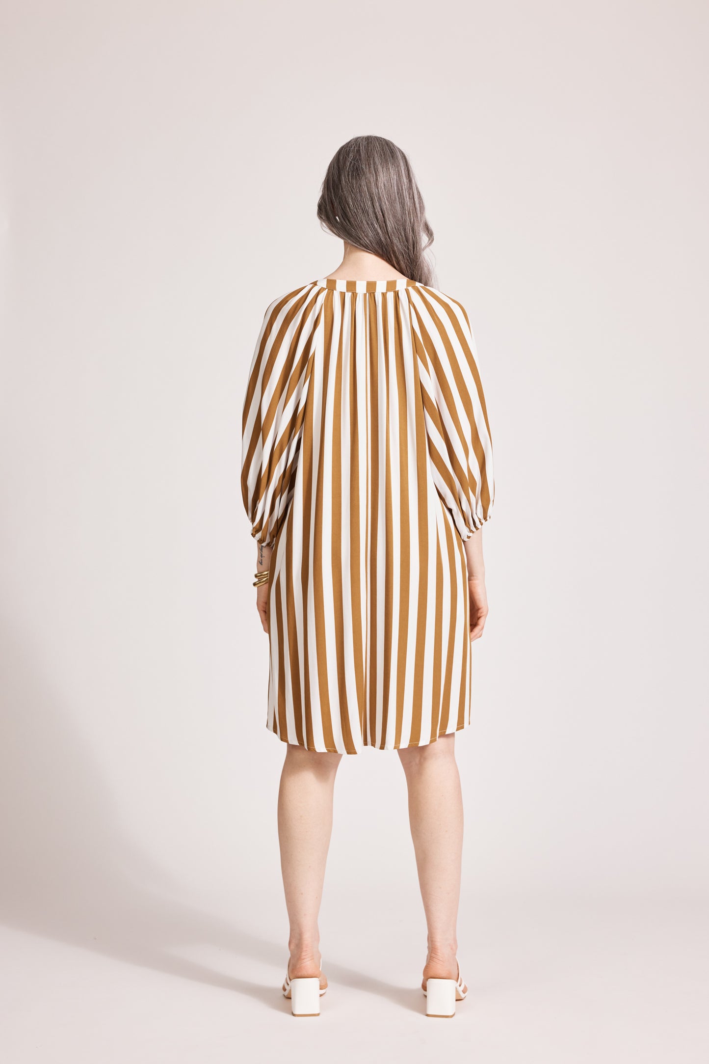 Eb & Ive - Treville Stripe Dress - Caramel