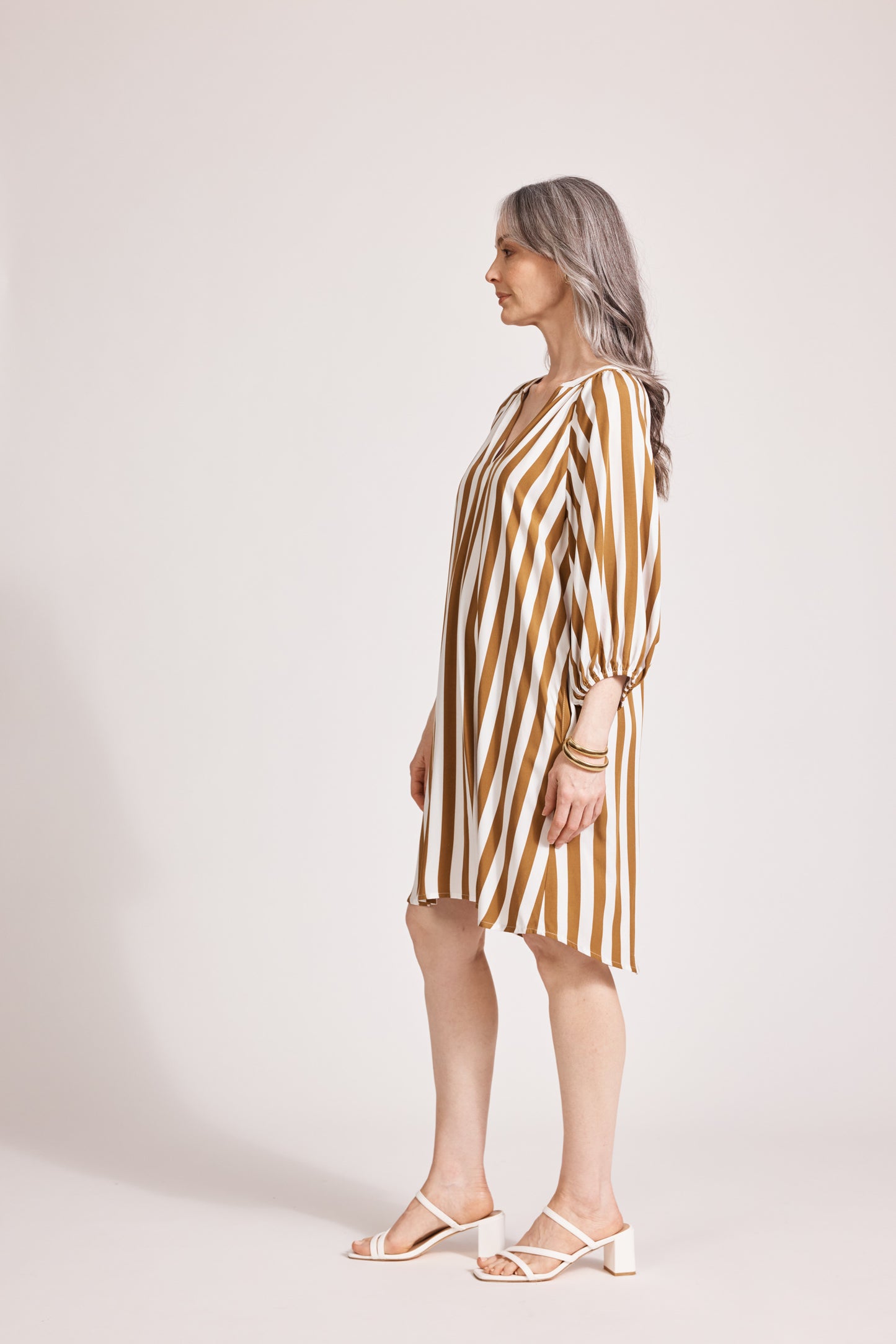Eb & Ive - Treville Stripe Dress - Caramel
