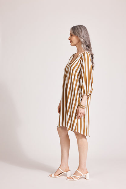 Eb & Ive - Treville Stripe Dress - Caramel