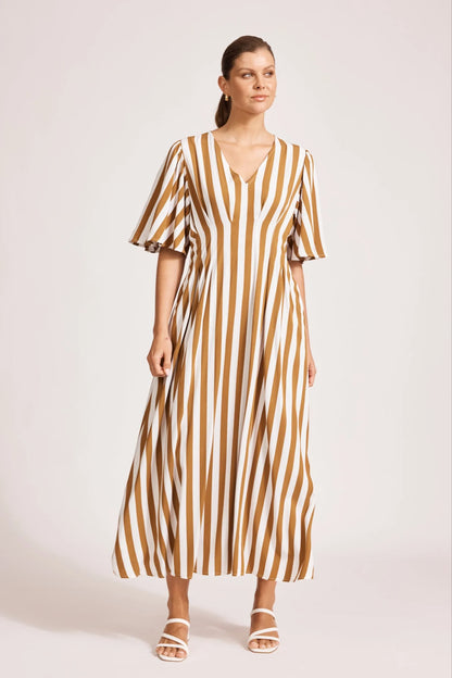 Eb & Ive - Treville Stripe Maxi Dress - Caramel