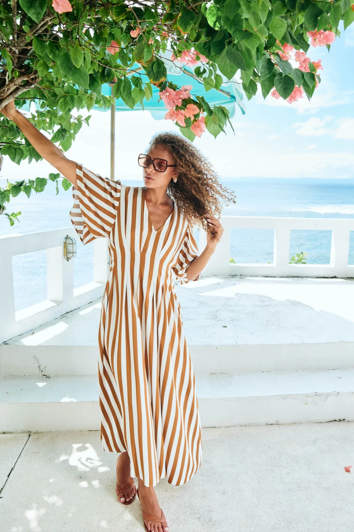 Eb & Ive - Treville Stripe Maxi Dress - Caramel