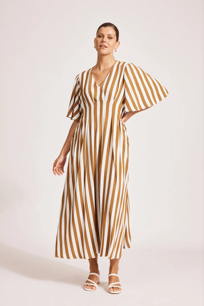 Eb & Ive - Treville Stripe Maxi Dress - Caramel