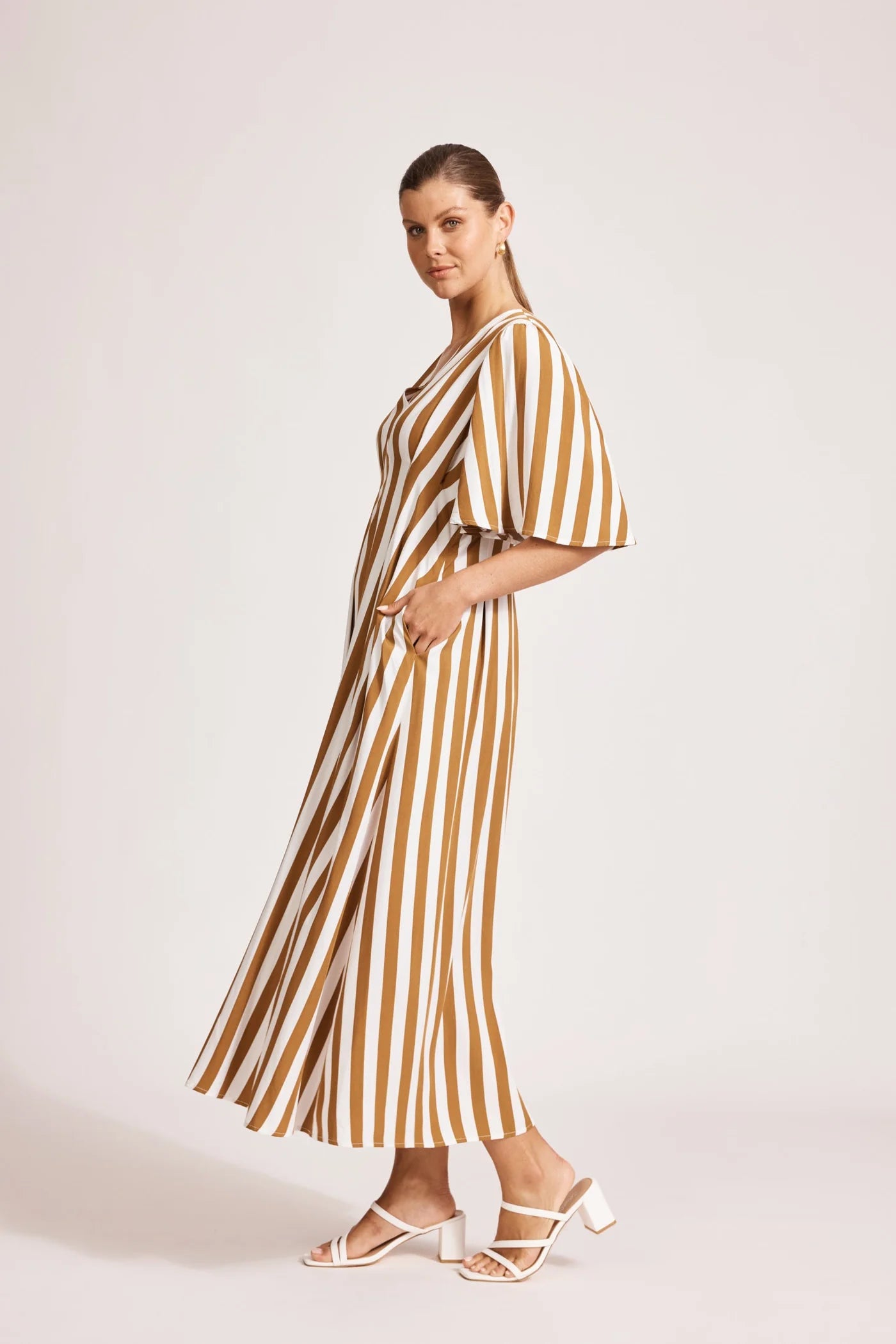 Eb & Ive - Treville Stripe Maxi Dress - Caramel