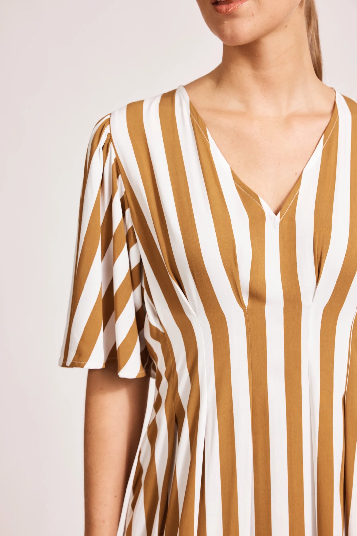 Eb & Ive - Treville Stripe Maxi Dress - Caramel