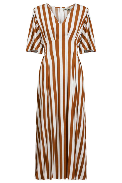 Eb & Ive - Treville Stripe Maxi Dress - Caramel