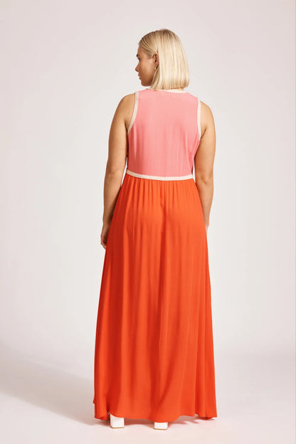 Eb & Ive - Alegria Spliced Maxi Dress - Cameo/Coral