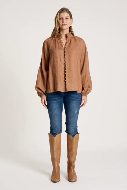 EB+IVE - Bajau Button Shirt - Clay