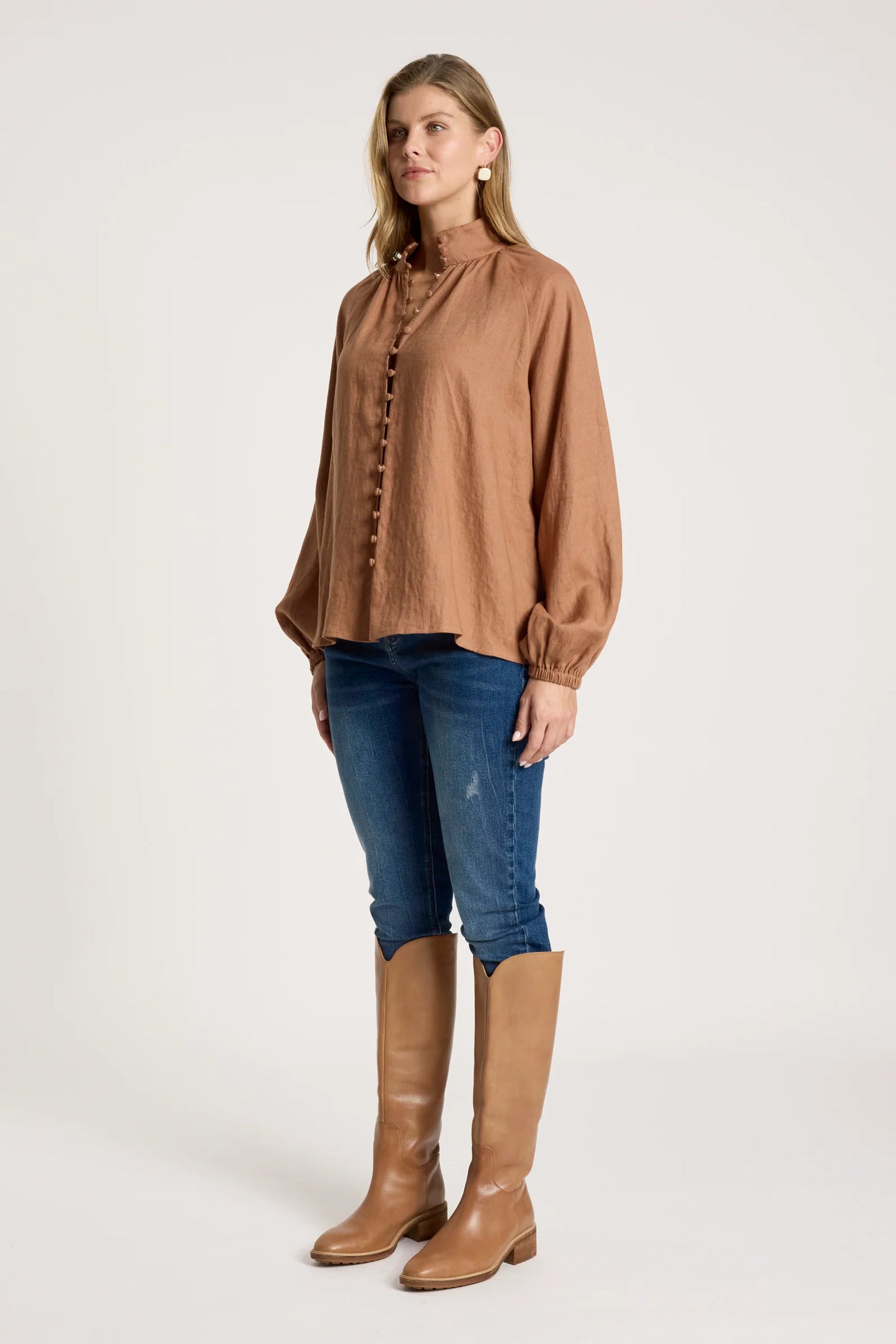 EB+IVE - Bajau Button Shirt - Clay