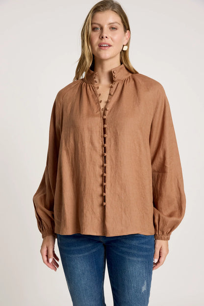 EB+IVE - Bajau Button Shirt - Clay