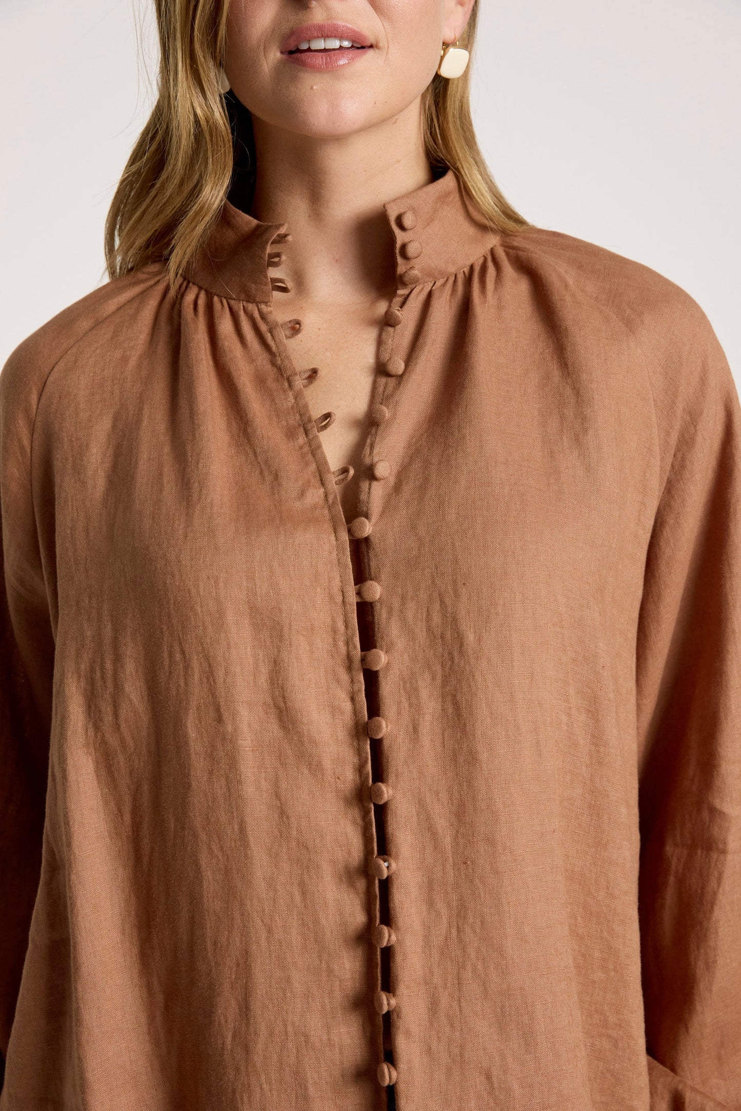 EB+IVE - Bajau Button Shirt - Clay