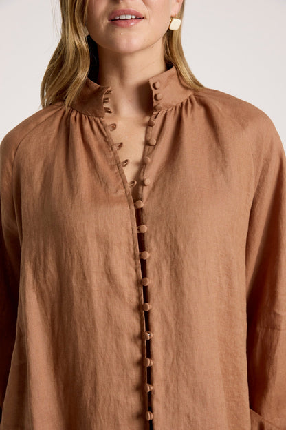 EB+IVE - Bajau Button Shirt - Clay