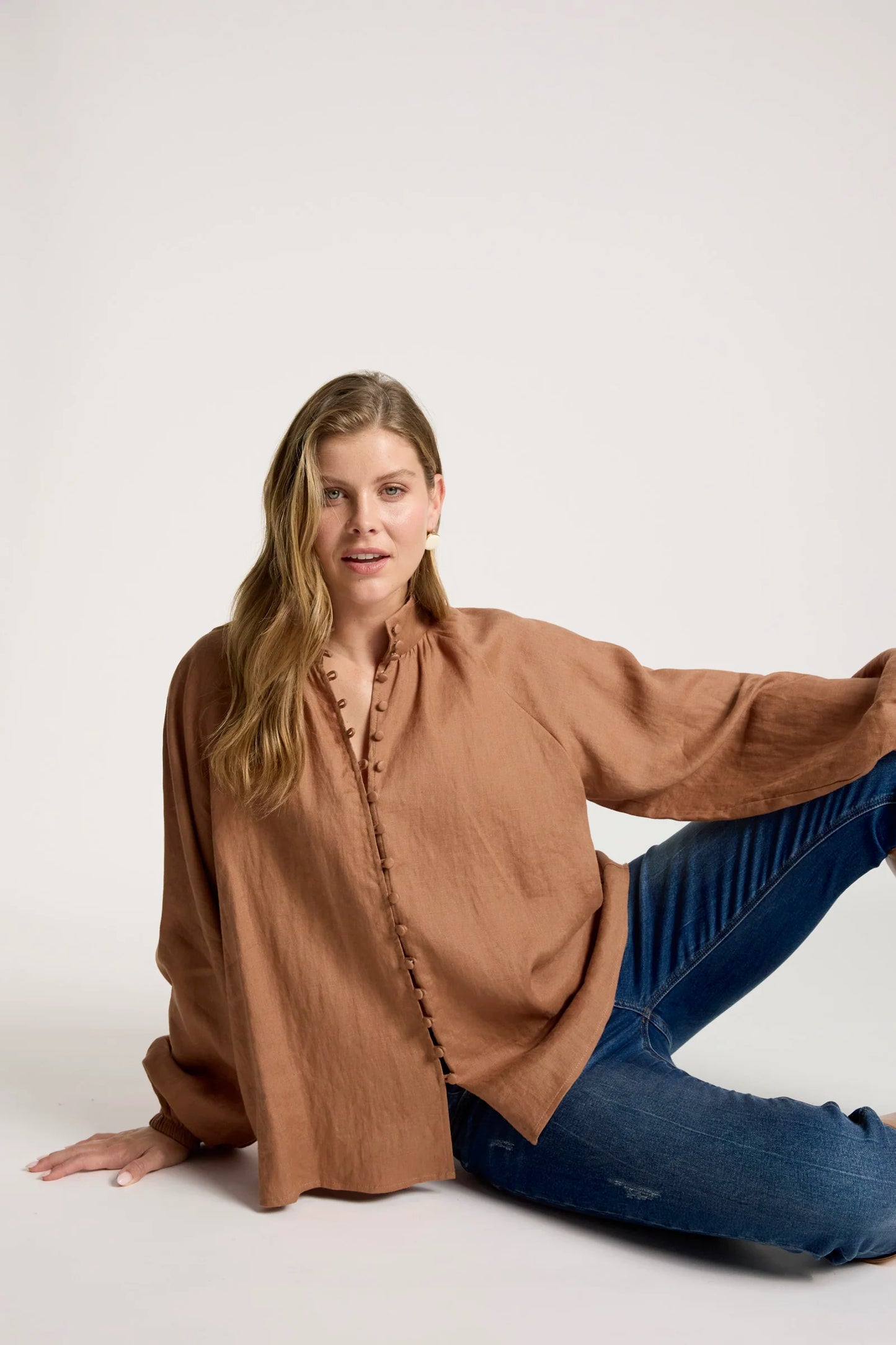 EB+IVE - Bajau Button Shirt - Clay