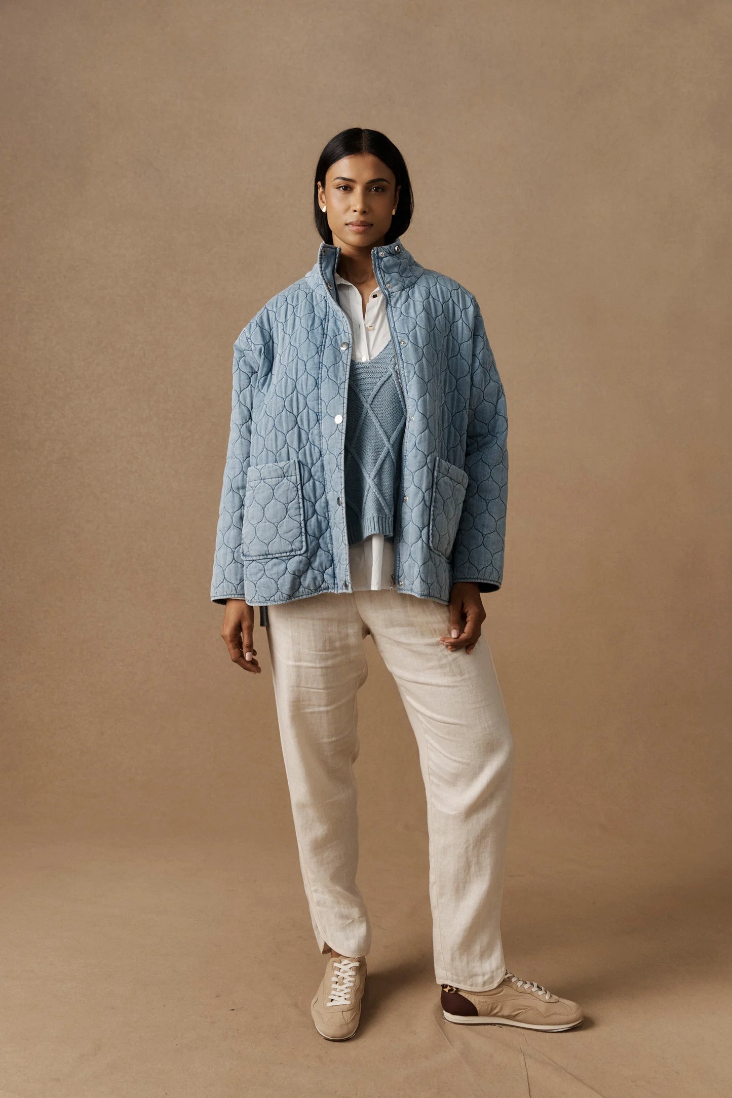 EB+IVE - Sansi Quilted Jacket - Denim