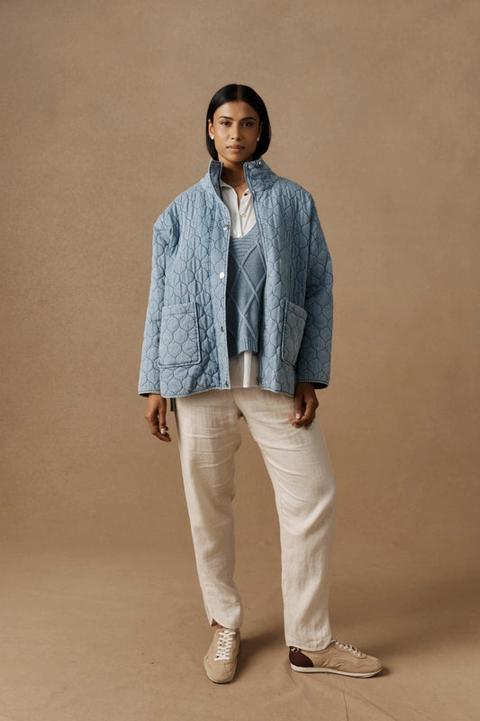 EB+IVE - Sansi Quilted Jacket - Denim