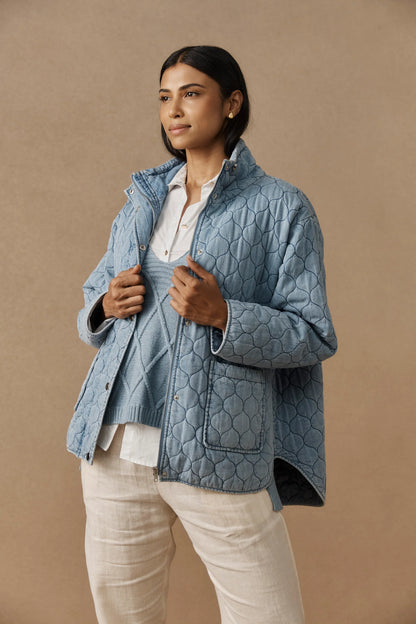 EB+IVE - Sansi Quilted Jacket - Denim