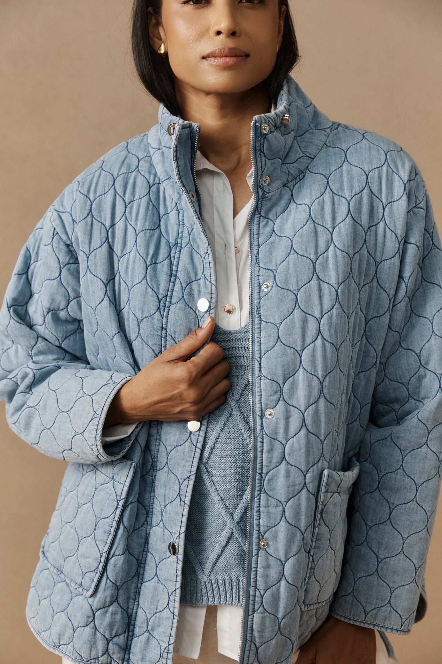 EB+IVE - Sansi Quilted Jacket - Denim
