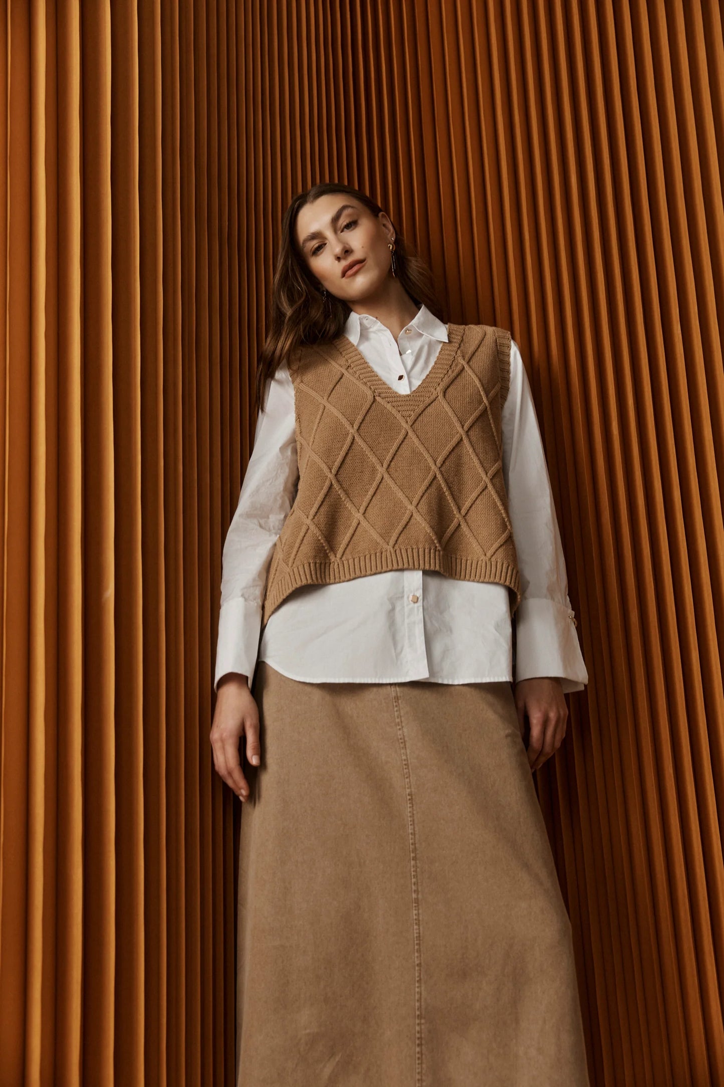 EB+IVE - Liora Knit Vest - Mocha