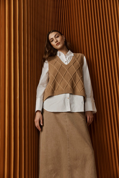 EB+IVE - Liora Knit Vest - Mocha