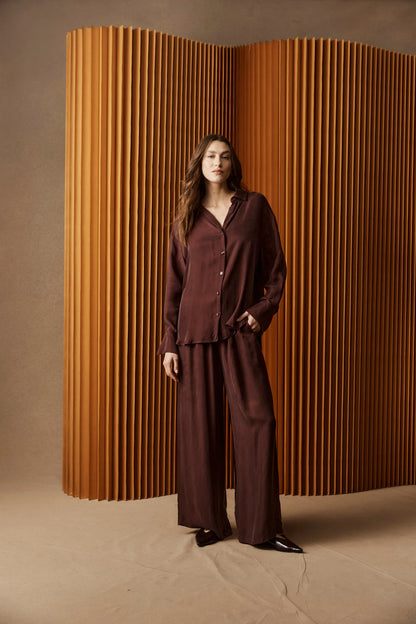 EB+IVE - Calista Shirt - Mahogany