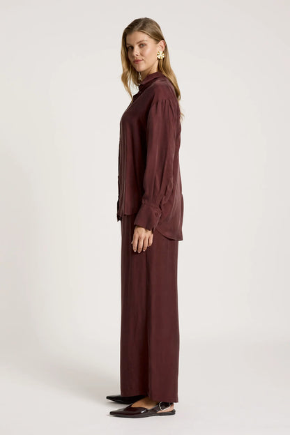 EB+IVE - Calista Shirt - Mahogany