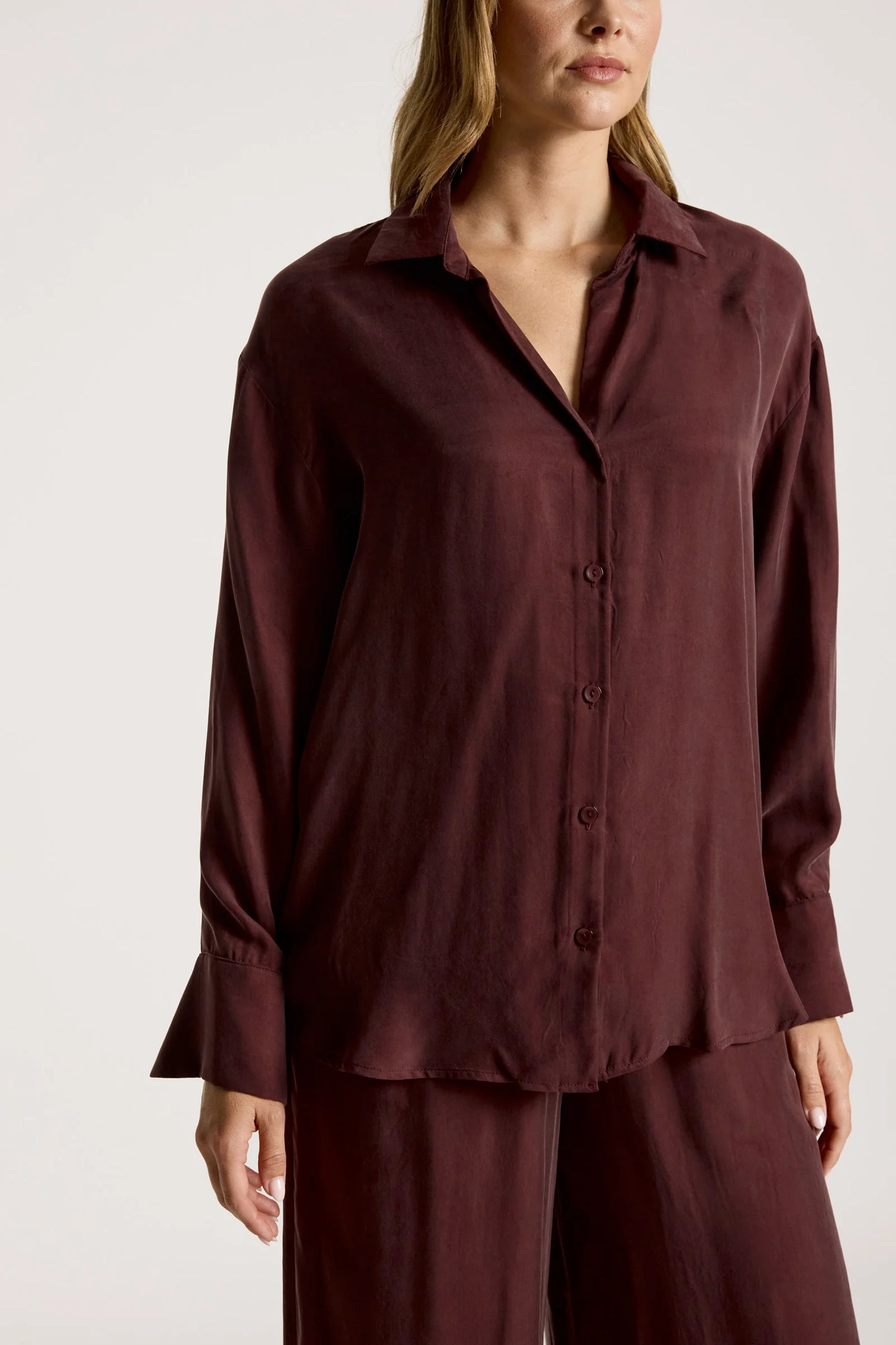 EB+IVE - Calista Shirt - Mahogany