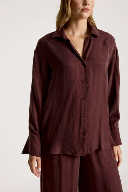 EB+IVE - Calista Shirt - Mahogany