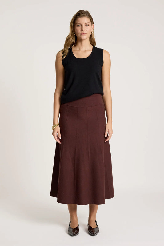 EB+IVE - Zala Knit Skirt - Mahogany