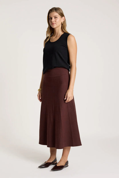 EB+IVE - Zala Knit Skirt - Mahogany